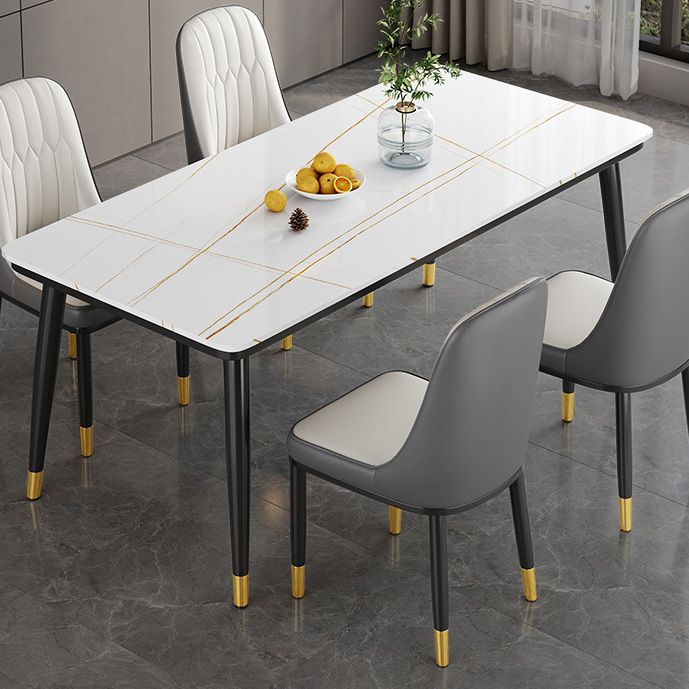 Table à manger de la table de pierre fritté standard industrielle avec base de 4 jambes