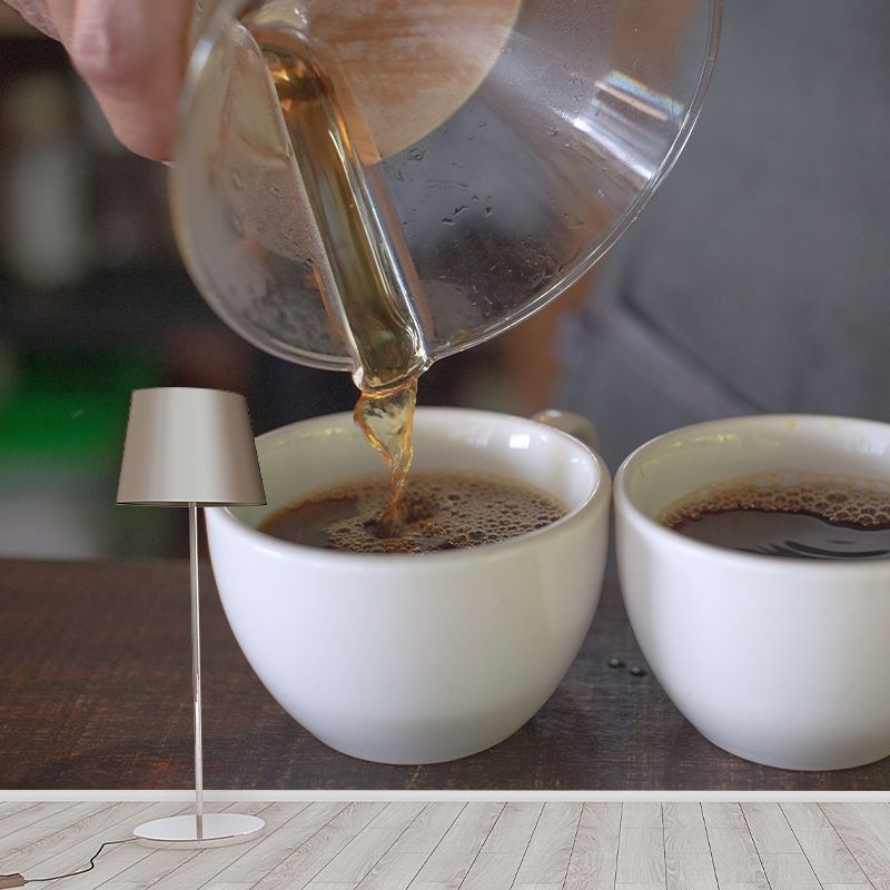 Coffee Mural Contemporary Style Wall Decor Coffee Shop Wall Murals, Waterproofing