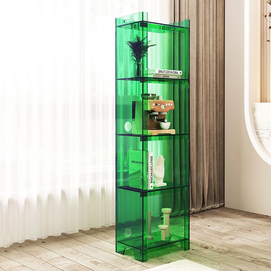Glam Closed Back Standard Bookshelf Shelves Included Acrylic Bookcase