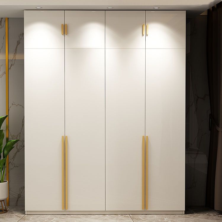 Contemporary Wooden Wardrobe White Color Soft Close Door Wardrobe Closet with 1-Door