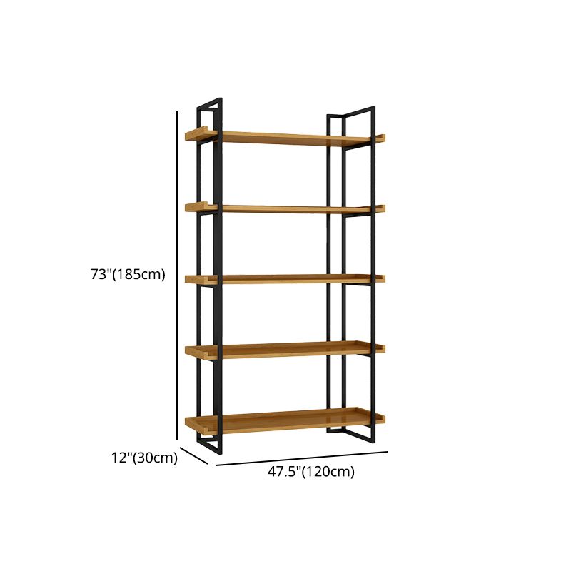 Metal Etagere Bookcase Contemporary Open Back Book Shelf for Home Office