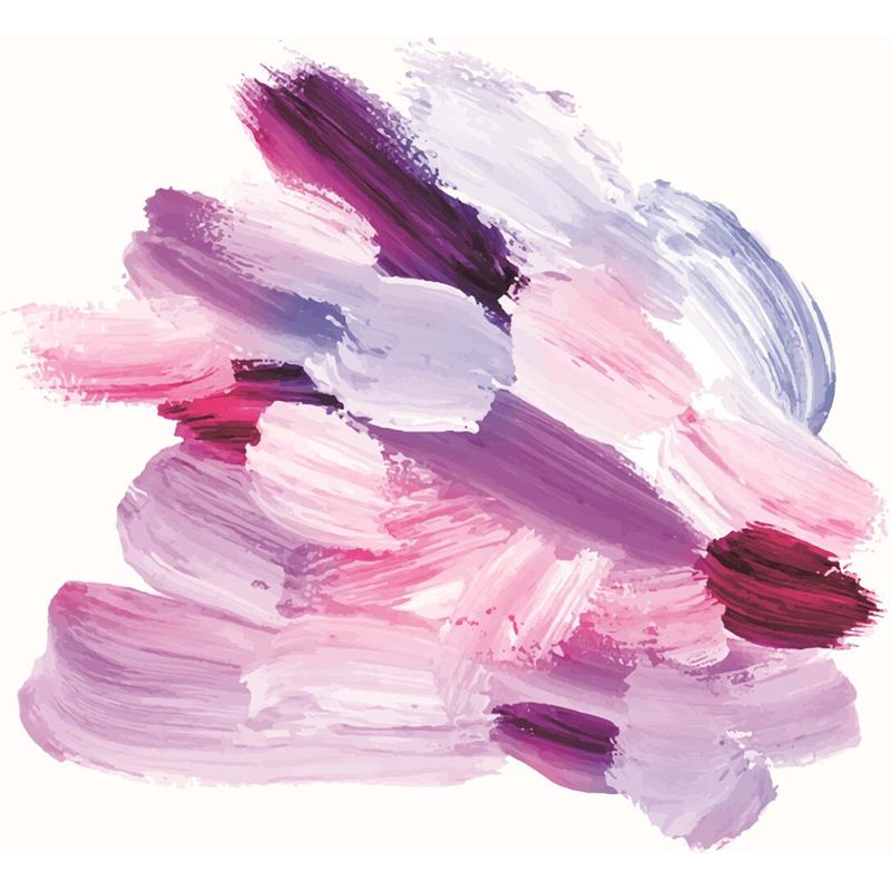 Whole Brush Stroke Floral Mural Waterproof Artistry Bedroom Wall Covering in Pink