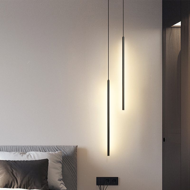 Metal Linear Hanging Lights Modern Modern Multi Light Hanging Mount Fixture pour le restaurant