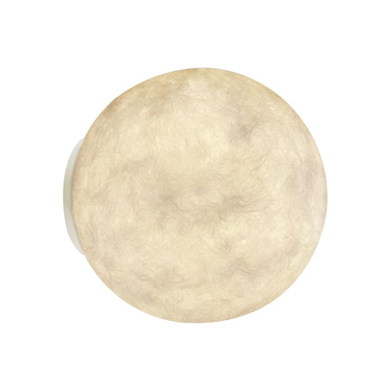 Spherical Resin Wall Mount Light Modernism 6"/10" Dia LED Yellow Wall Sconce Lighting for Living Room