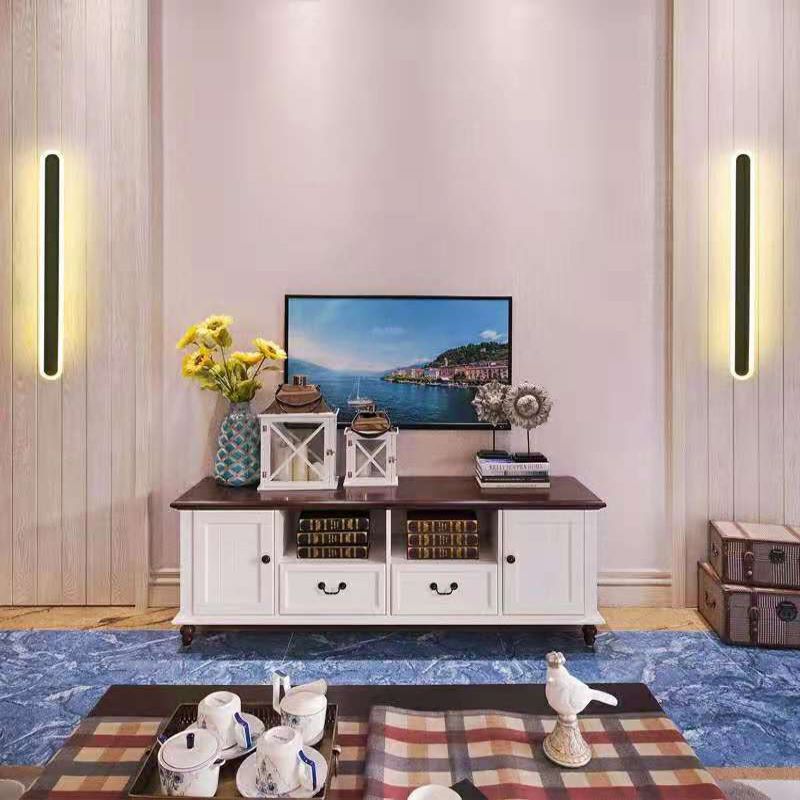Apliques de pared lineal de metal estilo contemporáneo 1 apliques de luz de pared de luz para dormitorio de sala de estar