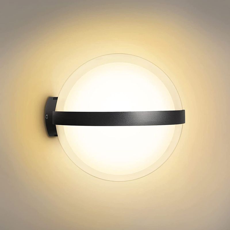 Ball Shape Wall Lamp Modern Style Acrylic 1 Lights Wall Light in White