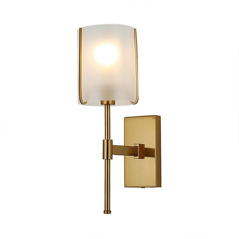 Stoff Schatten Gold Leuchte Lichtzylinder Ein einfacher Kopf Leuchte Leuchte für Wohnzimmer