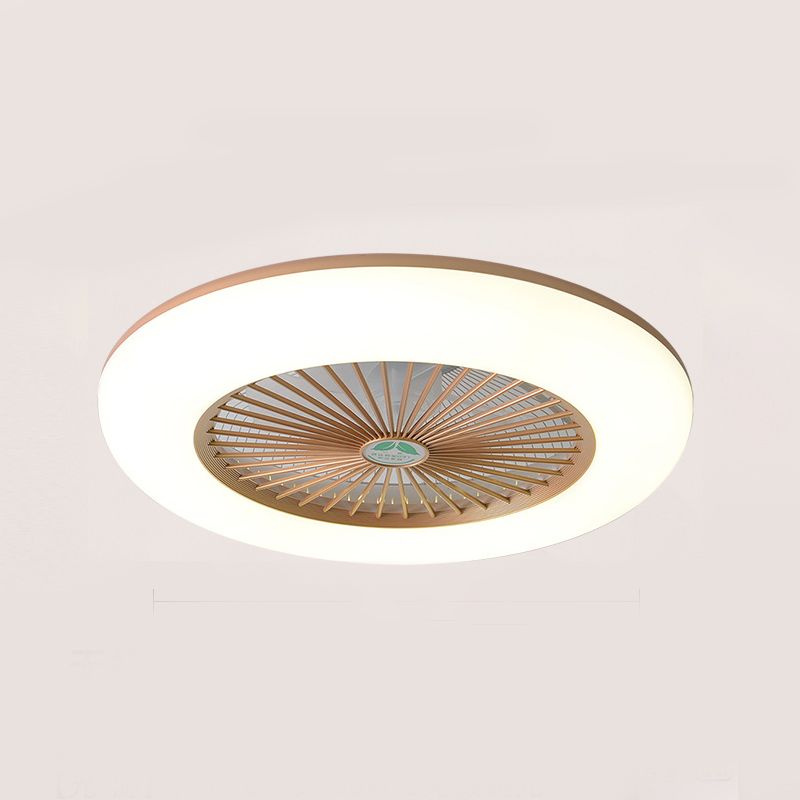 Stilvolle minimalistische runde Lüfterlampe Acryl Schlafzimmer LED SEMI BUSH MOUNT Deckenleuchte