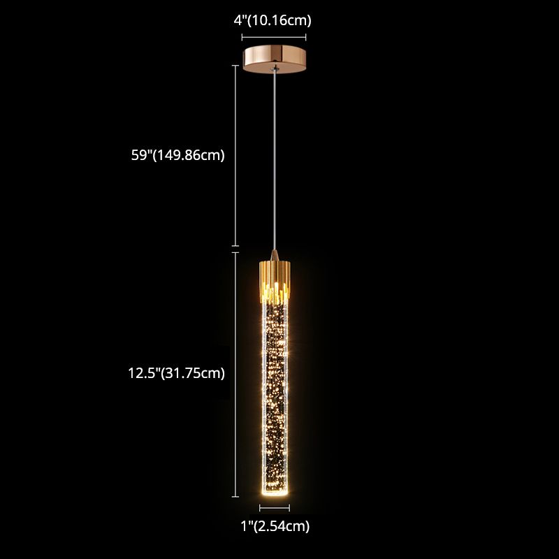 Modern Minimalist Style Tubes Pendant Lighting Fixtures Crystal Ceiling Lamp for Living Room