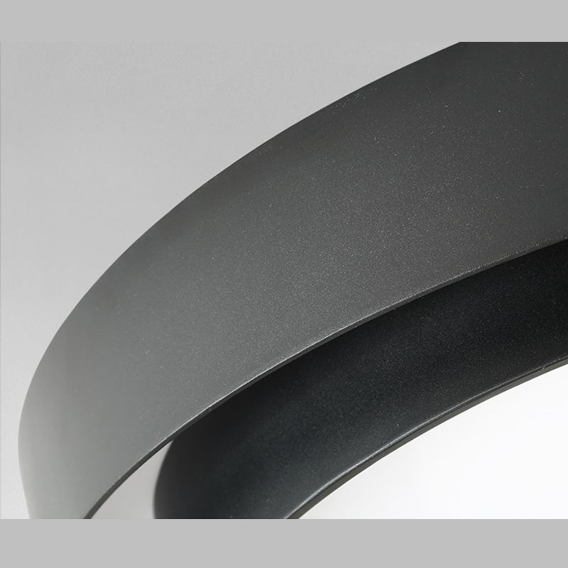 Circular LED Flush Mount in Modern Minimalist Style Wrought Iron Ceiling Fixture with Acrylic Shade