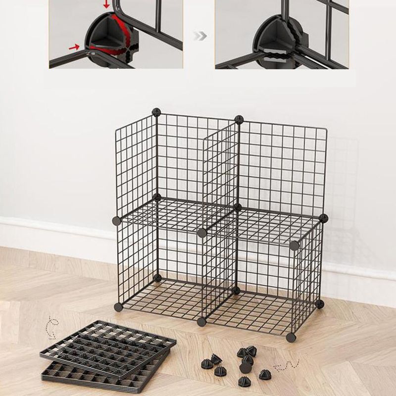 Contemporary Metal Bookcase Closed Back Bookshelf for Living Room