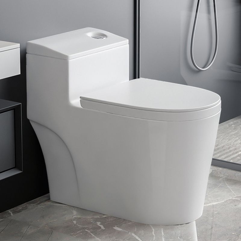Contemporary 1-Piece Toilet Bowl Floor Mounted White Urine Toilet for Bathroom