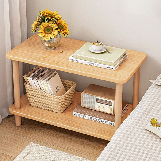 Modern Style Bookshelf Wooden Open Back Etagere Bookcase for Home