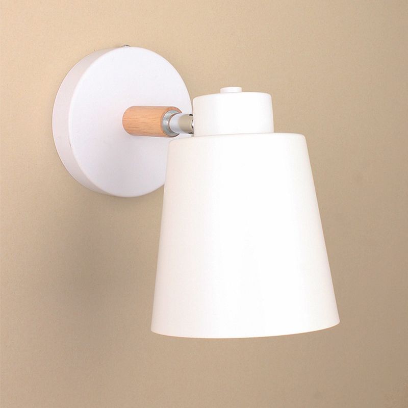 White/Black Single Contemporary Wall Mounted Sconce Metal Wall Light