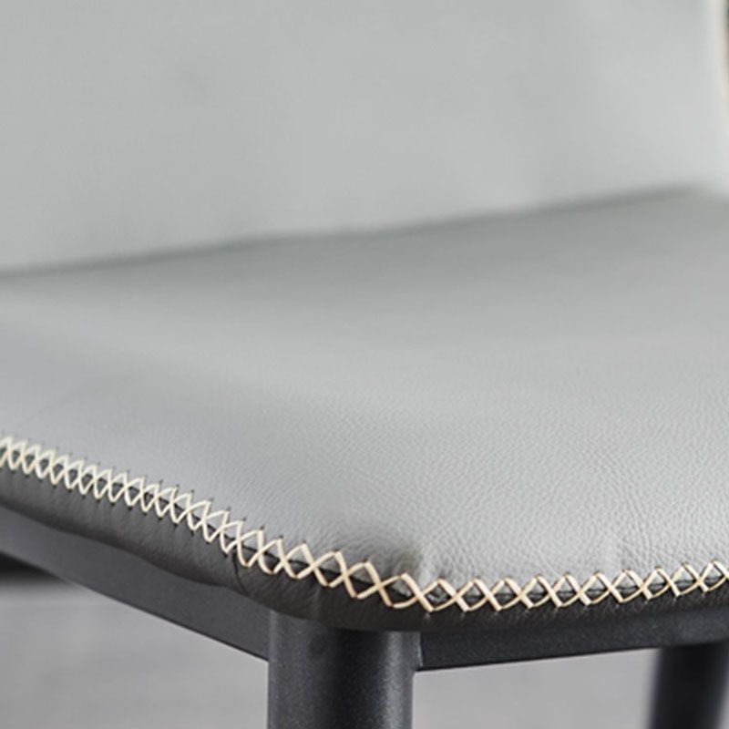 Minimalist Style Wingback Parsons Chair Leather Dining Chairs for Kitchen