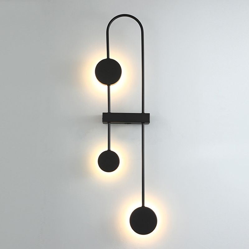 Modern Wall Light Fixture Metal 3 Light Wall Mounted Lighting for Living Room