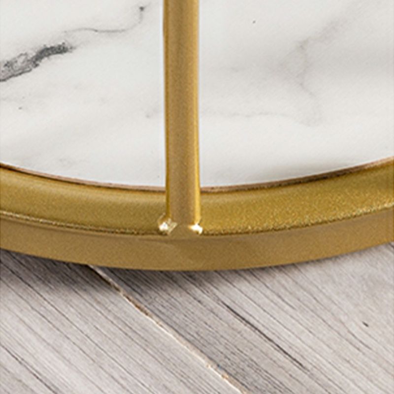 Marble Bar Table Double Pedestal Dining Table for Kitchen Living Room