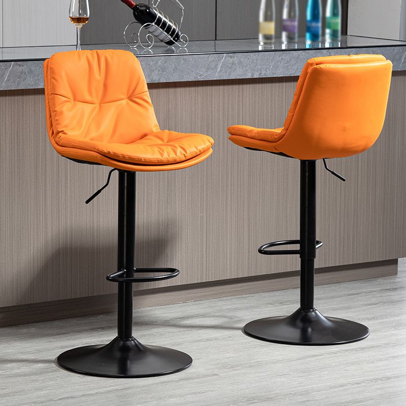 Modern Style Metal Bar Stools with Swivel and Adjustable Height Living Room Bar Stools