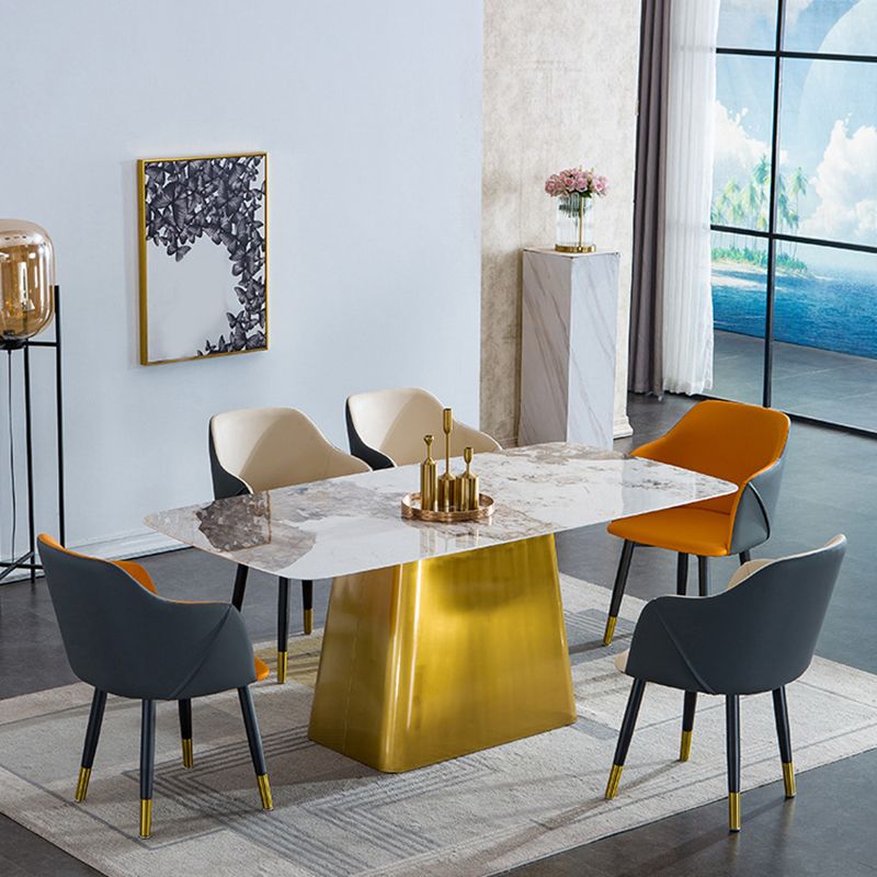 Industrial Arm Chair Solid Back Dining Room Chair for Kitchen