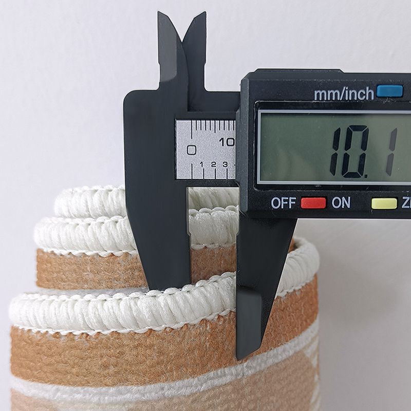 Brown Tone Rug Geometric Pattern Washable Wool Rug for Home Decor