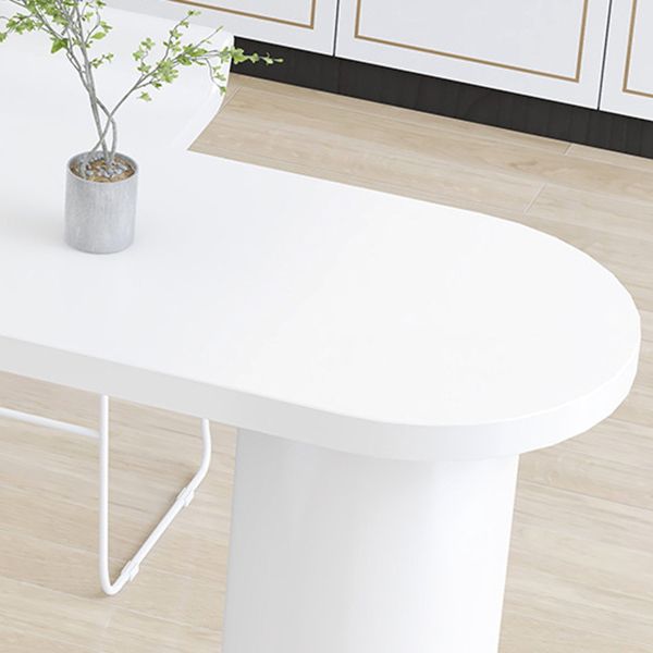 Industrial Style Bar Table Wood Specialty Top Bistro Table for Living Room