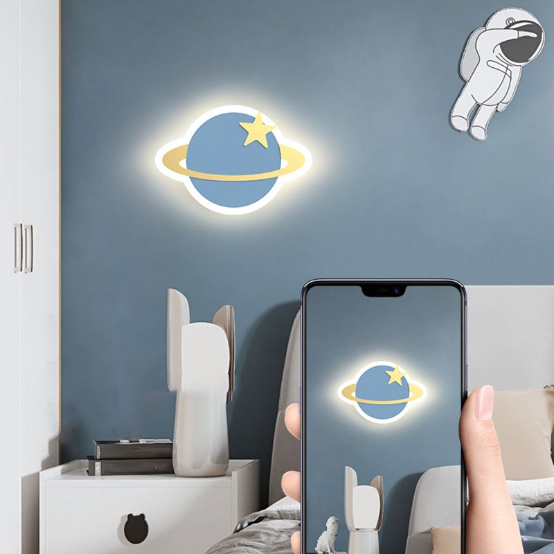 Wall Mount Light Fixture Nordic-Style Metal Kids Bedroom Wall Mount Light