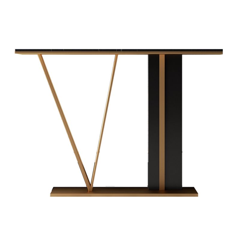 Glam Scratch Resistant Console Table Stain Resistant Stone Console Sofa Table for Hall