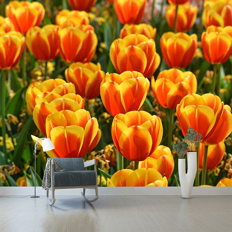 Beautiful Sea of Flowers Mural Wallpaper for Living Room Decor, Water Resistant