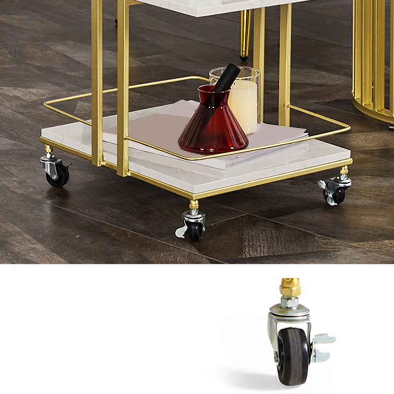 29.92" High Modern Prep Table Rolling Metal Prep Table for Home