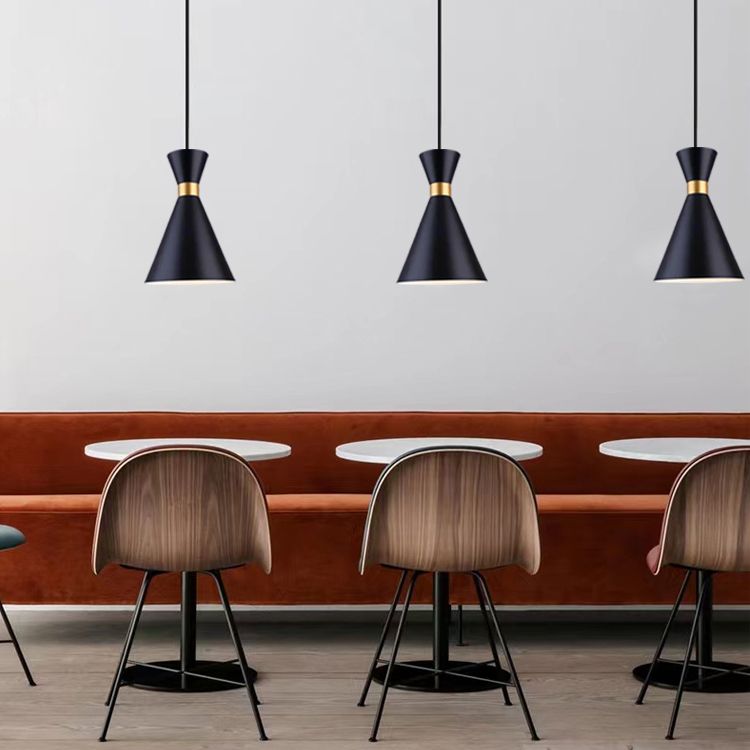 Metal Cone Hanging Lights Modern Macaron Style 1 Head Hanging Mount Fixture for Bedroom