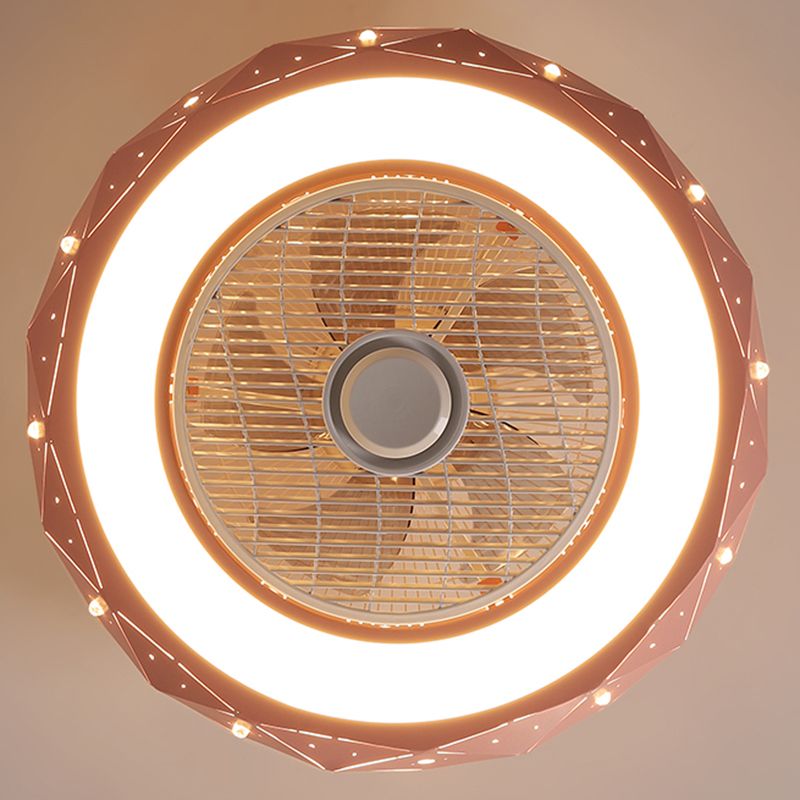 1 Light Ceiling Fan Light Modern Style Metal Ceiling Fan Light for Bedroom