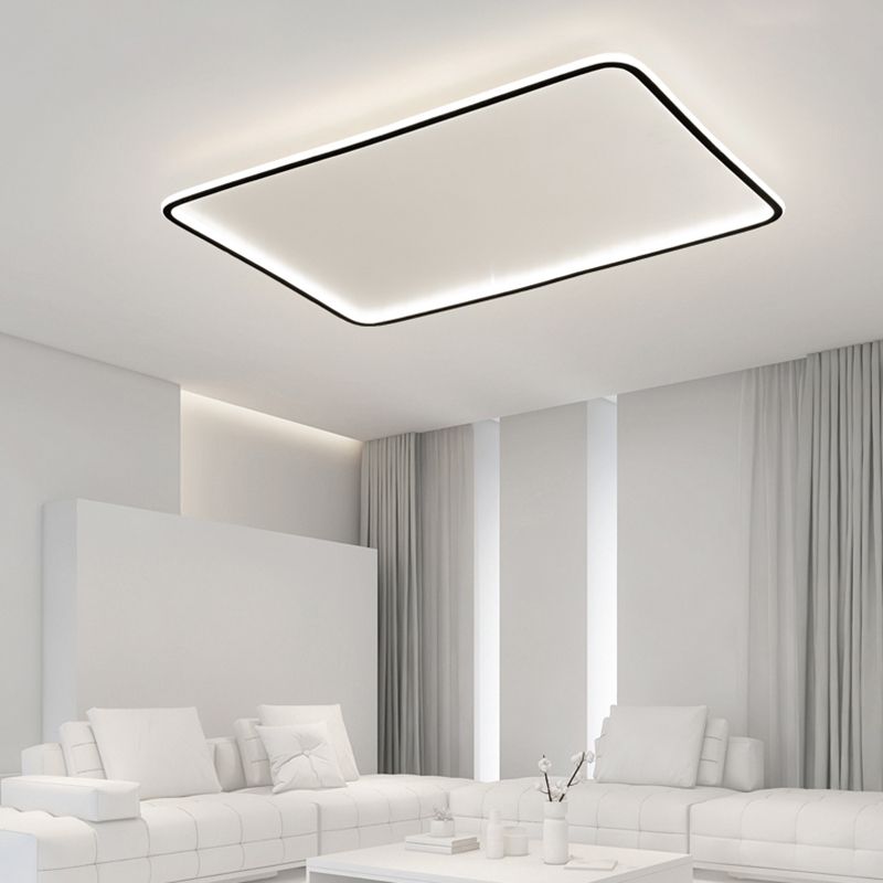 Plafonnier encastré en aluminium à montage encastré à LED minimalisme carré pour le salon