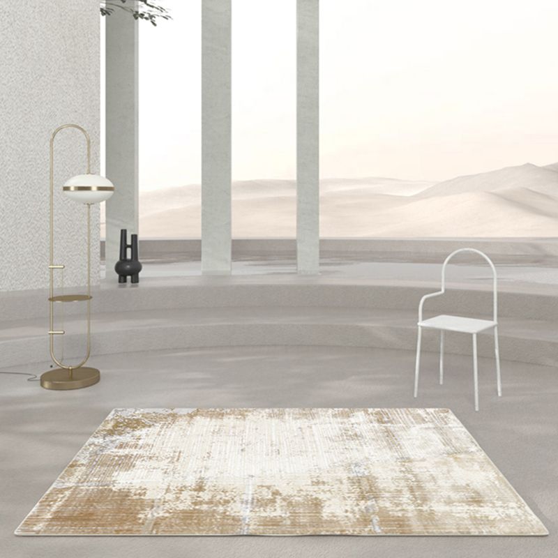 Tapis d'intérieur simple en Polyester, ton blanc, rendu des couleurs, résistant aux taches, pour la décoration de la maison