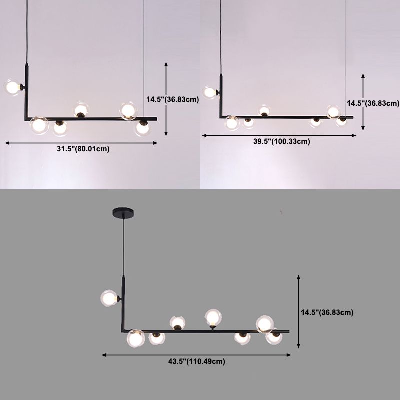 Islas contemporáneas Ligera simplicidad accesorio de iluminación colgante de vidrio para sala de estar