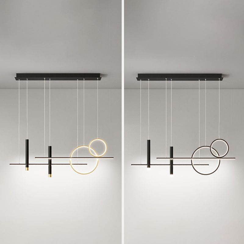 Metal Island Lighting with Silicone Shade Contemporary Ceiling Pendant Light