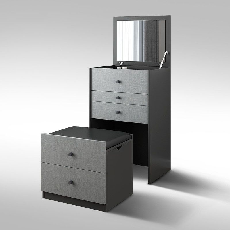 Make-up Vanity with 5 Storage Drawers 15.74" Wide Wooden Dresser