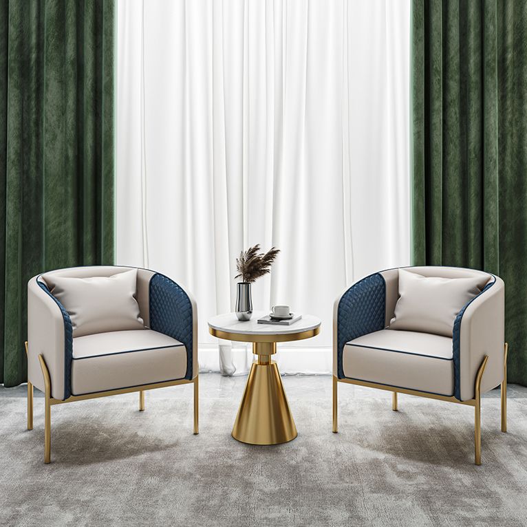 Mesa de comedor de piedra sinterizada de estilo moderno con base de pedestal