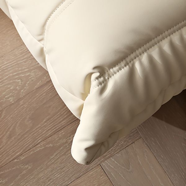 Armless Sofa Sewn Pillow Back Contemporary Sofa for Living Room