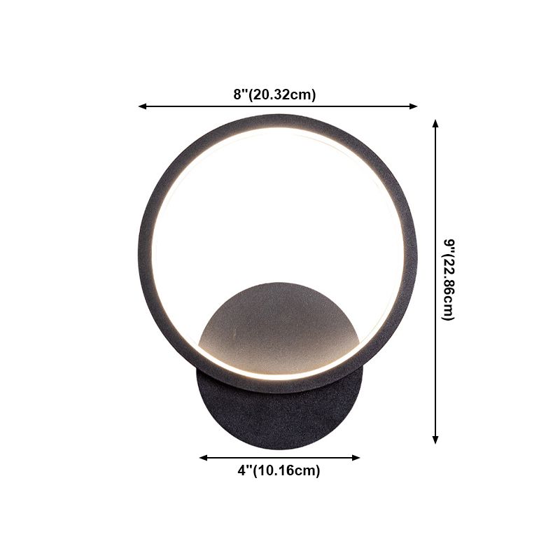 Modernistische Ringwandleuchter -LED -Minimalismus -Wandmontage Licht für Esszimmer