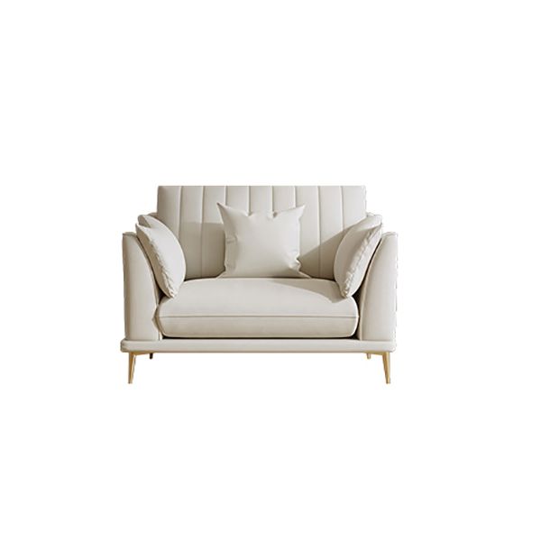 Faux Leather Sofa 35.43" D x 36.22" H Square Arm Sofa for Living Room