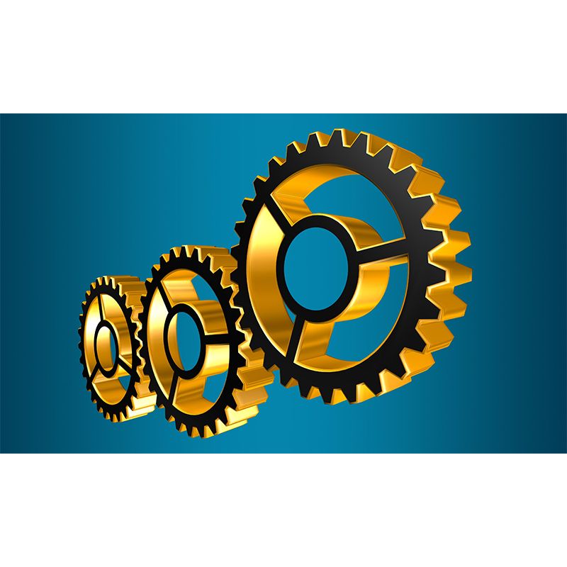 Industrial Gear Mural Wallpaper Mildew Resistant Wall Covering for Decoration