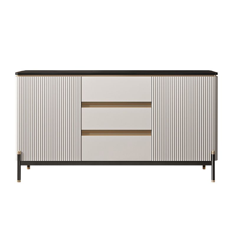 Stone Sideboard Table Modern & Contemporary Server with Cabinets and Drawers
