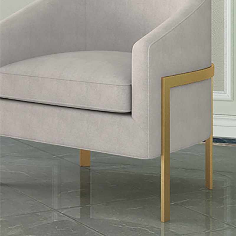 Linen Barrel Chair 23.62" Wide Arms Included Chair with Basic Four Leg
