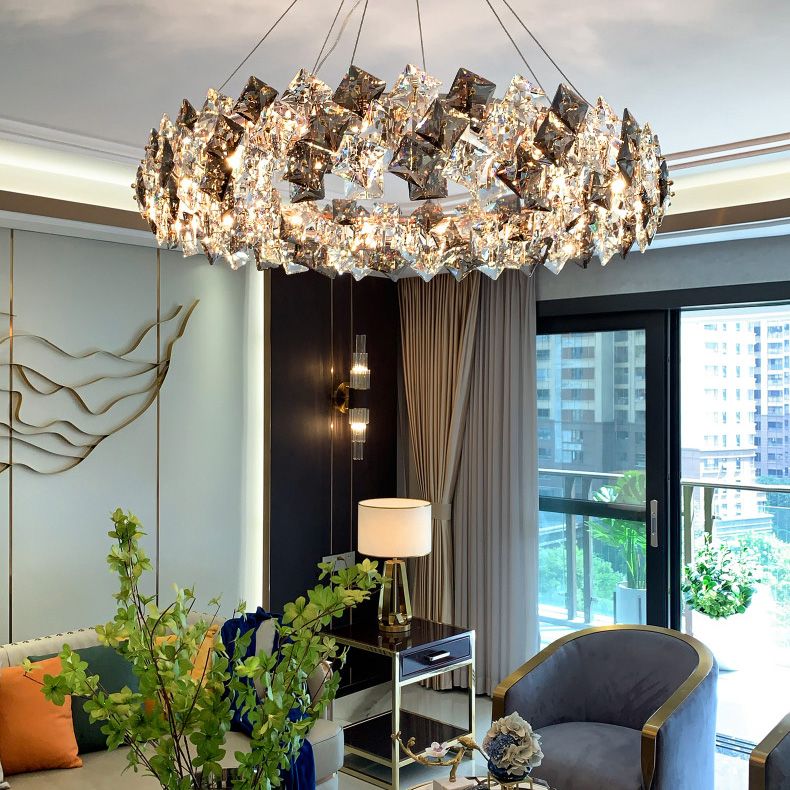 Funzione illuminazione sospesa a sospensione in stile moderno per sala da pranzo soggiorno