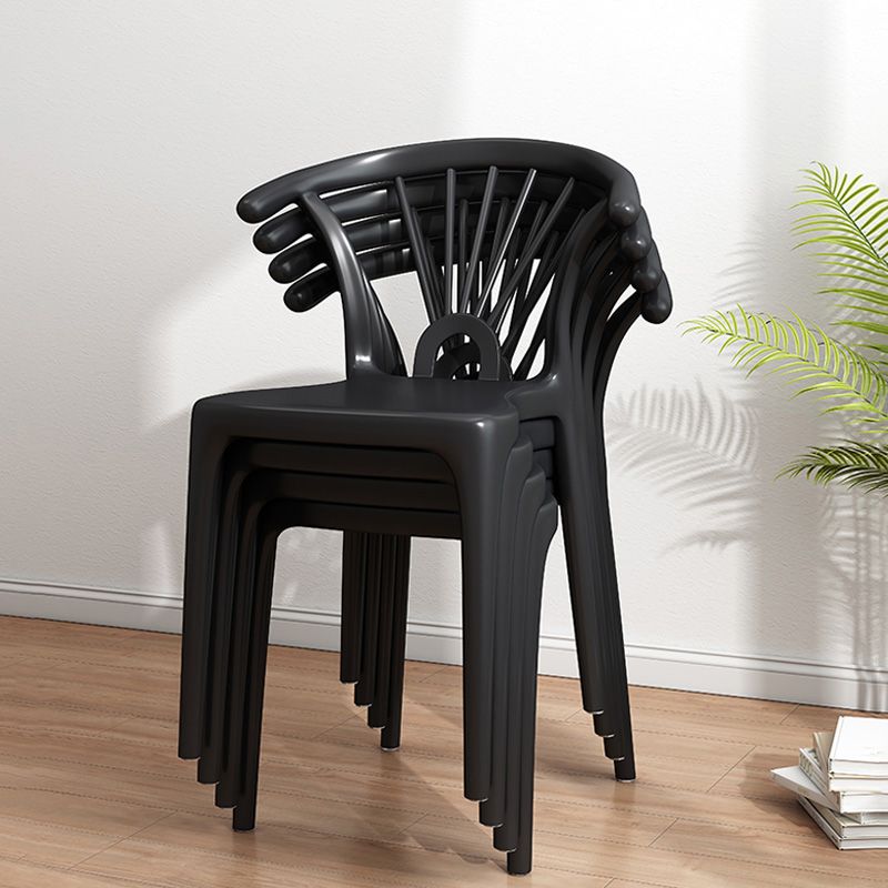 Silla plástica moderna para interiores y exteriores, silla individual sin brazos Wishbone para Patio