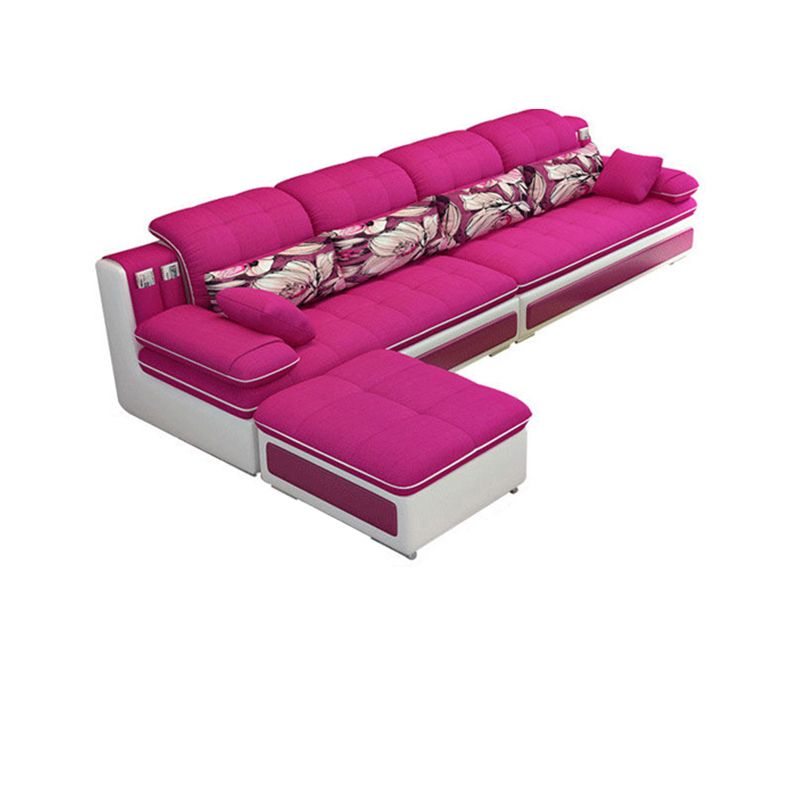 Pillow Top Arm Pillowed Back Cushions Sectionals Sofa for Four People