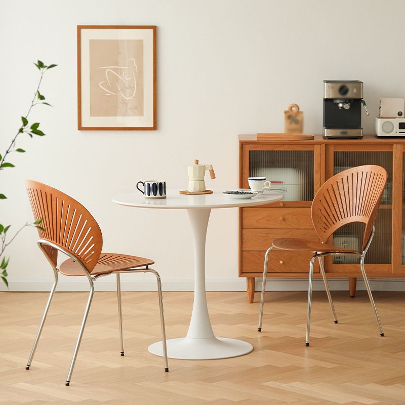 Zeitgenössischer Stil Metal Stuhl Set Open By Side Küche Esszimmerstühle