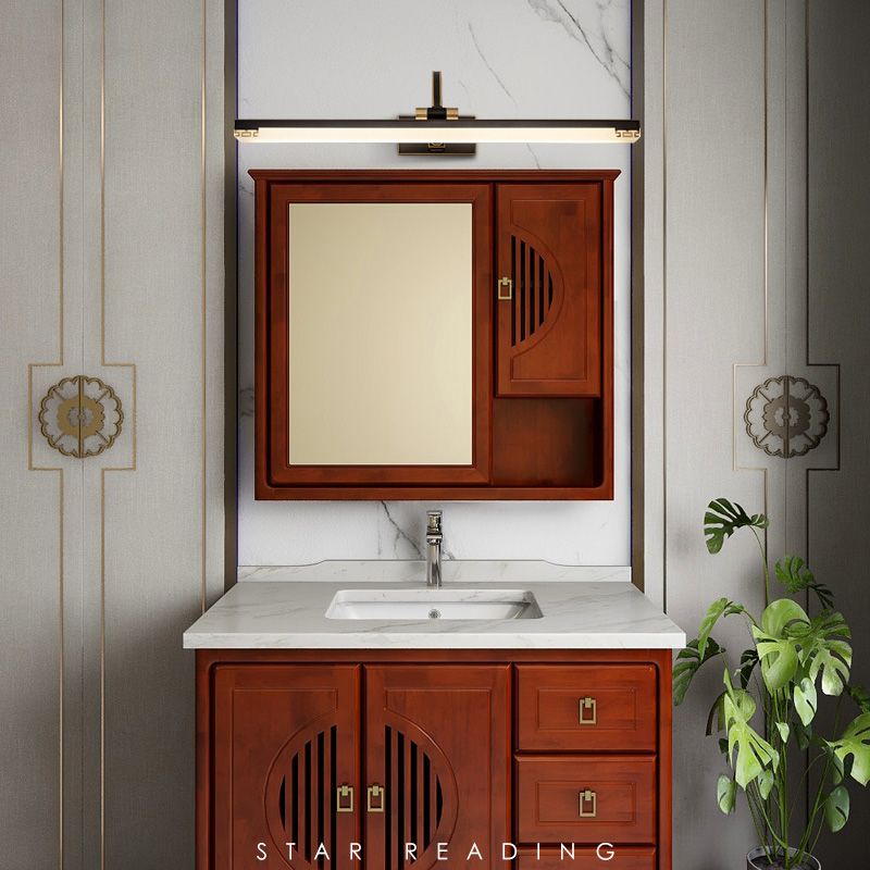 Contemporary Minimalist Vanity Light Fixtures with Glass Shade for Bathroom Washing Room