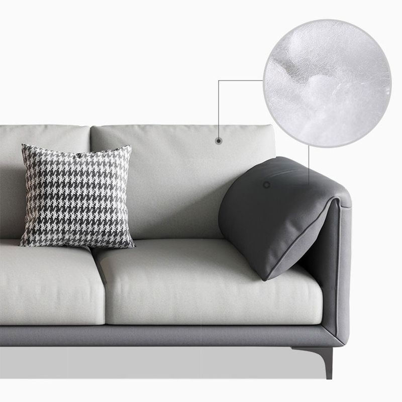 Stain Resistant Stationary Faux Leather Pillow Top Arm Standard Sofa