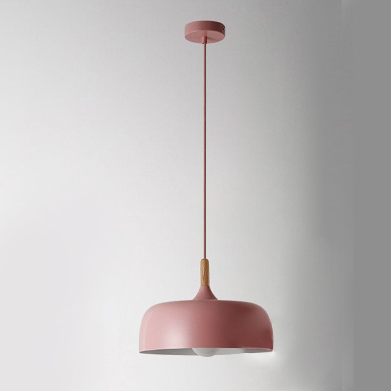 Nordic Simple Macaroon Style Lip Shape Pendant Iron 1 Light in warm for Bedroom Restaurant Cafe
